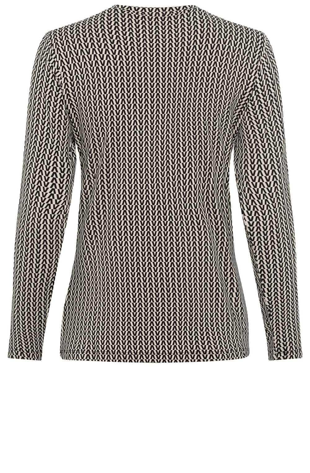 Black Chevron Jersey Edda Top