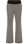 Black Chevron Pia Bootcut Trousers