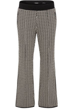 Black Chevron Pia Bootcut Trousers