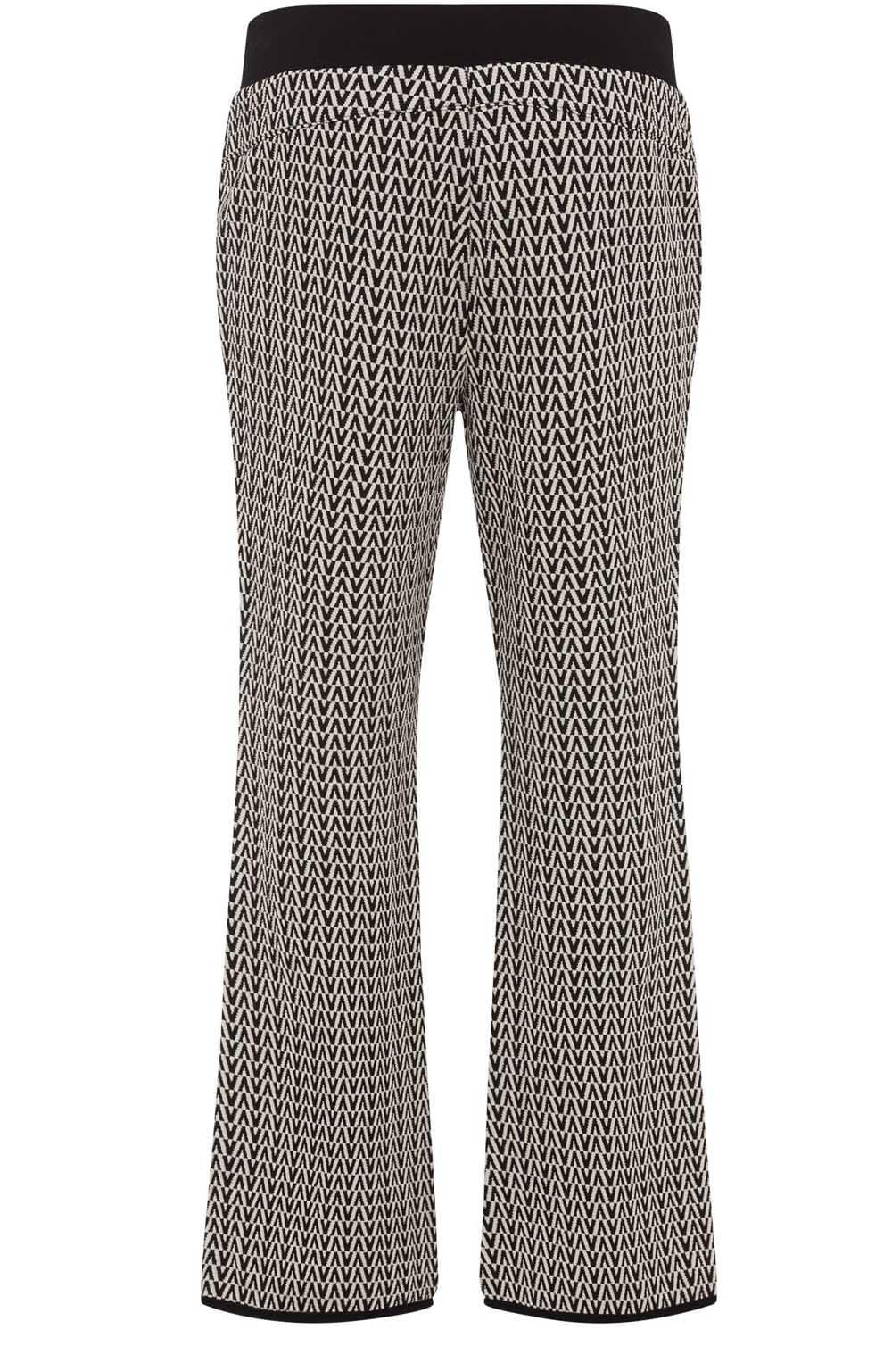 Black Chevron Pia Bootcut Trousers