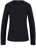 Black Contrasting Knit Sweater