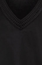 Black Crochet Detail Cosima Top