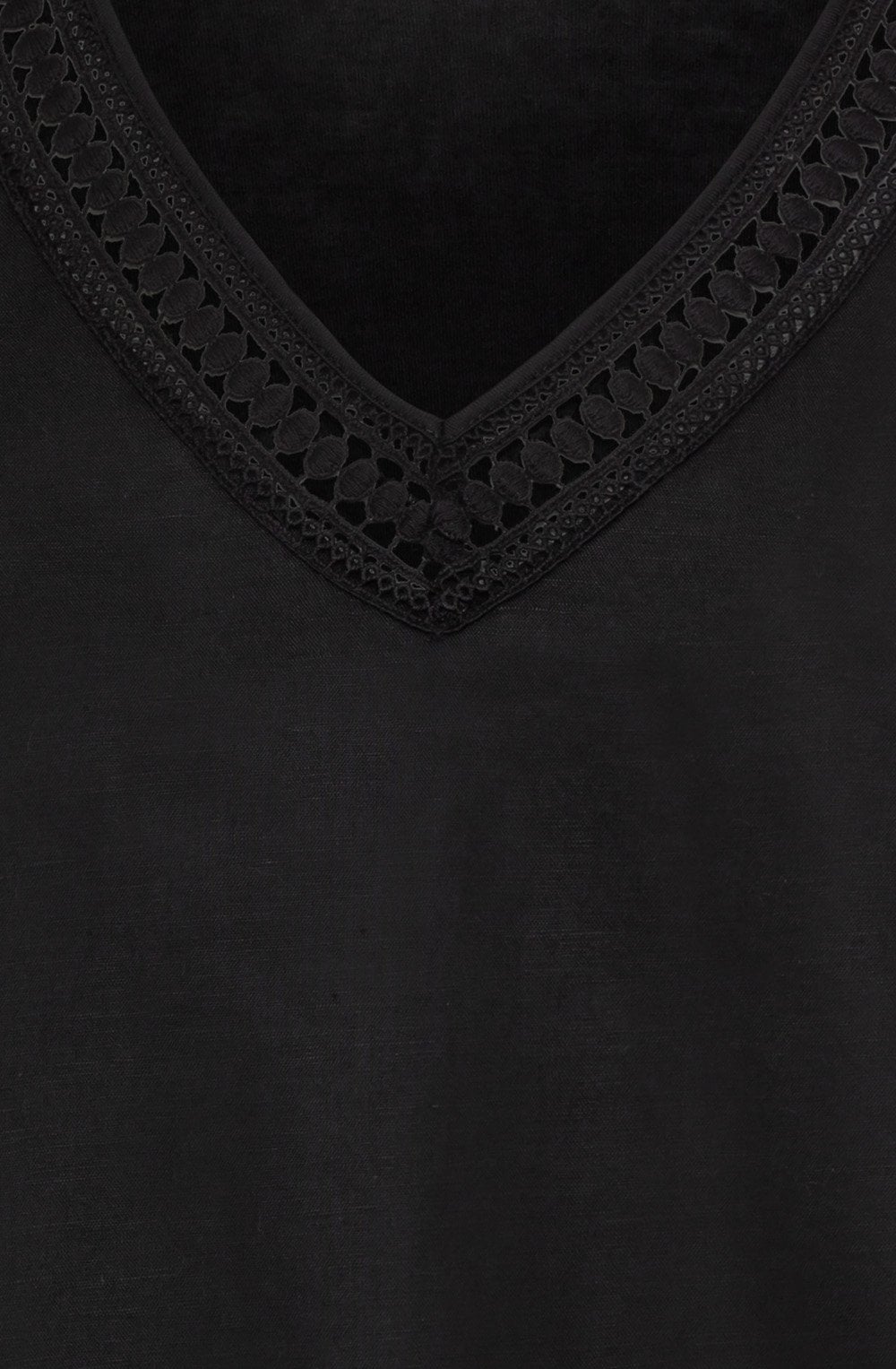 Black Crochet Detail Cosima Top