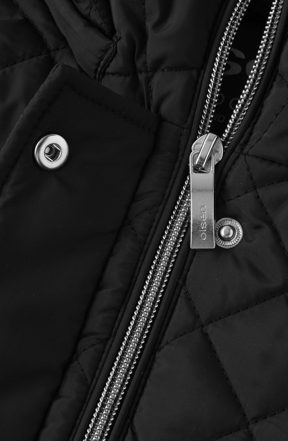 Black Diamond Quilted Coat
