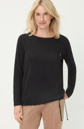 Black Drawstring Hem Clara Top