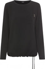Black Drawstring Hem Clara Top