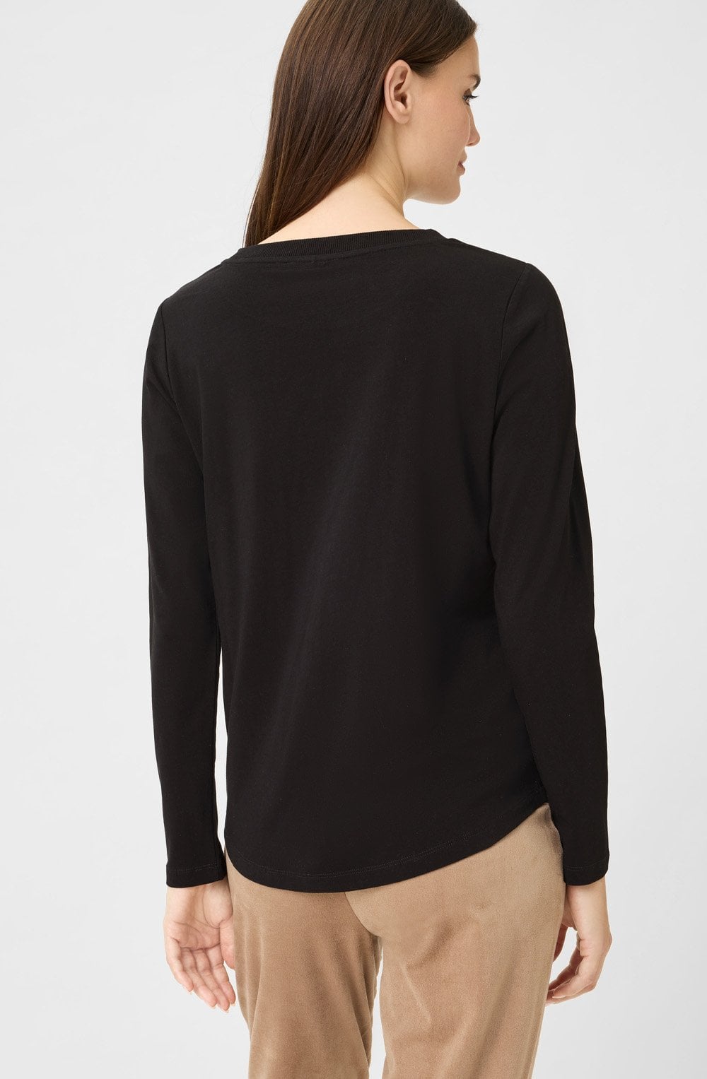 Black Embellished Circle Print Hannah Top