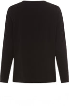 Black Embellished Circle Print Hannah Top