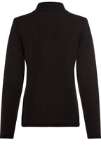 Black Horizontal Ribbed Cardigan