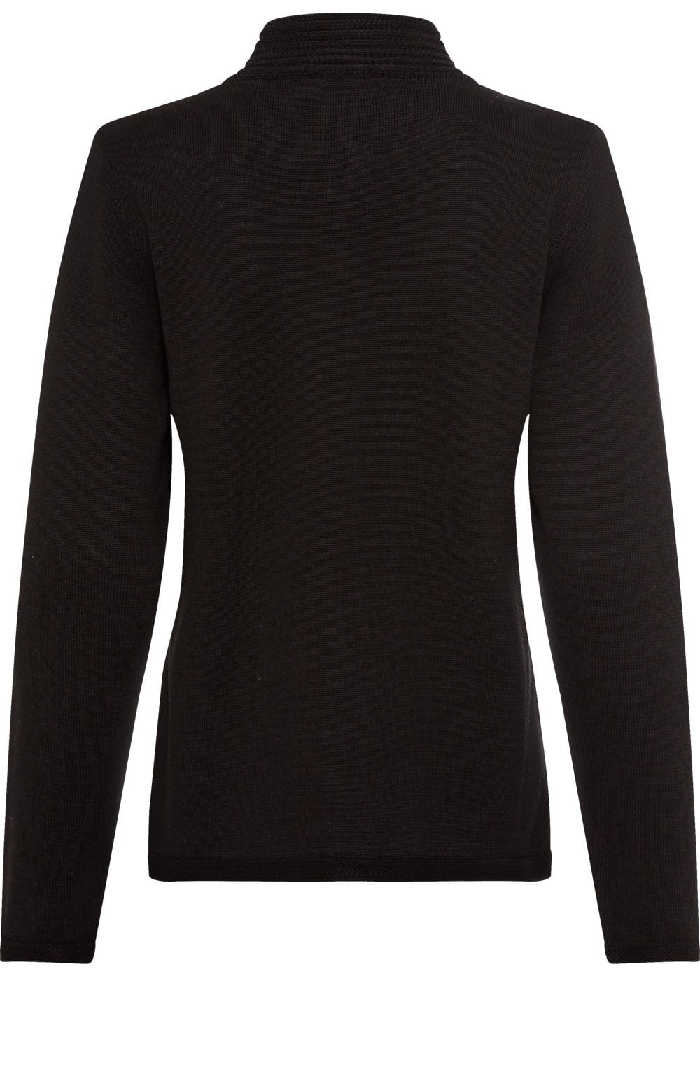 Black Horizontal Ribbed Cardigan