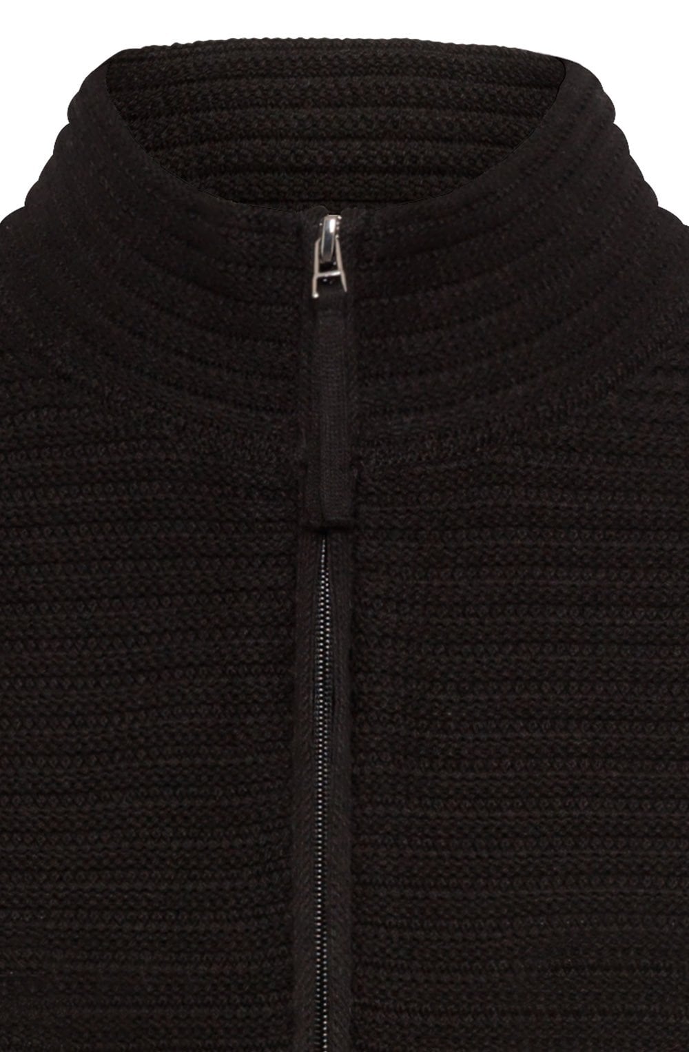 Black Horizontal Ribbed Cardigan
