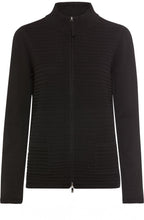 Black Horizontal Ribbed Cardigan