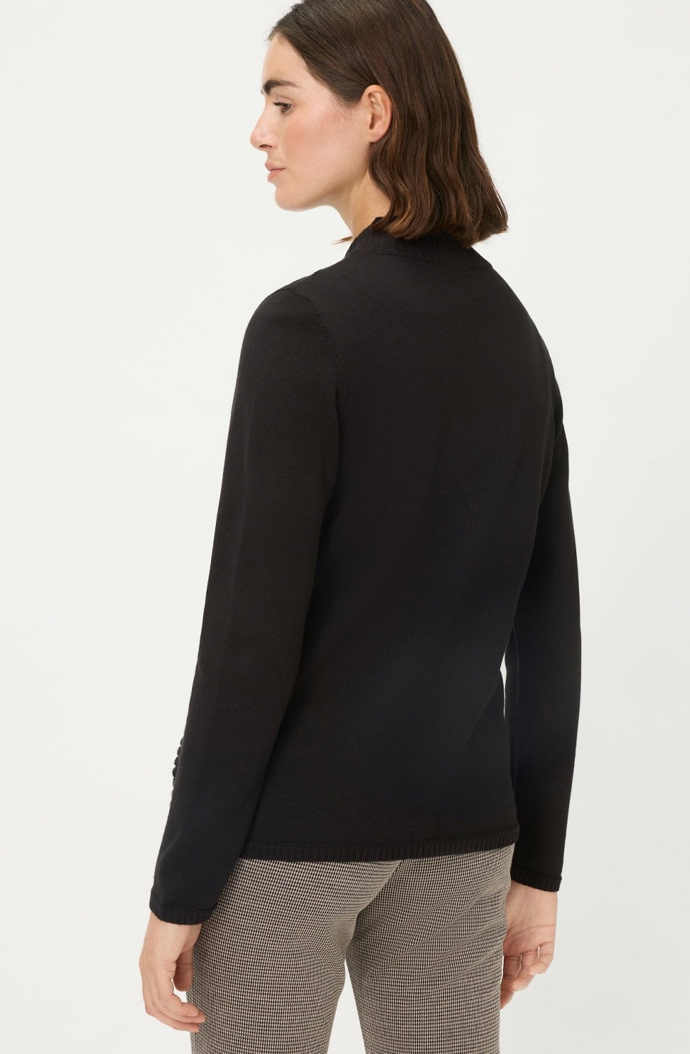 Black Horizontal Ribbed Cardigan