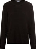 Black Horizontal Ribbed Henny Jumper
