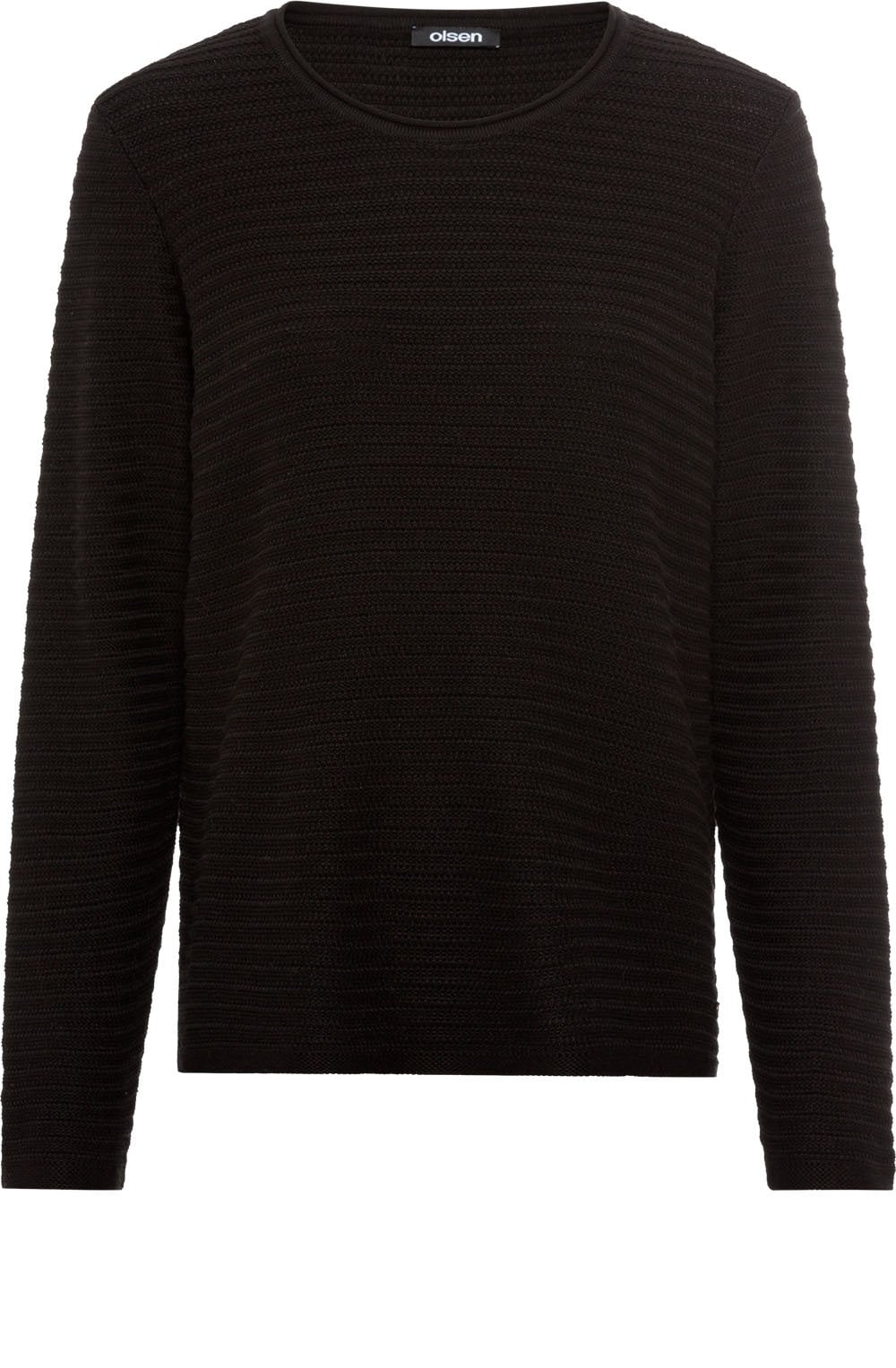 Black Horizontal Ribbed Henny Jumper