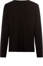 Black Horizontal Ribbed Henny Jumper