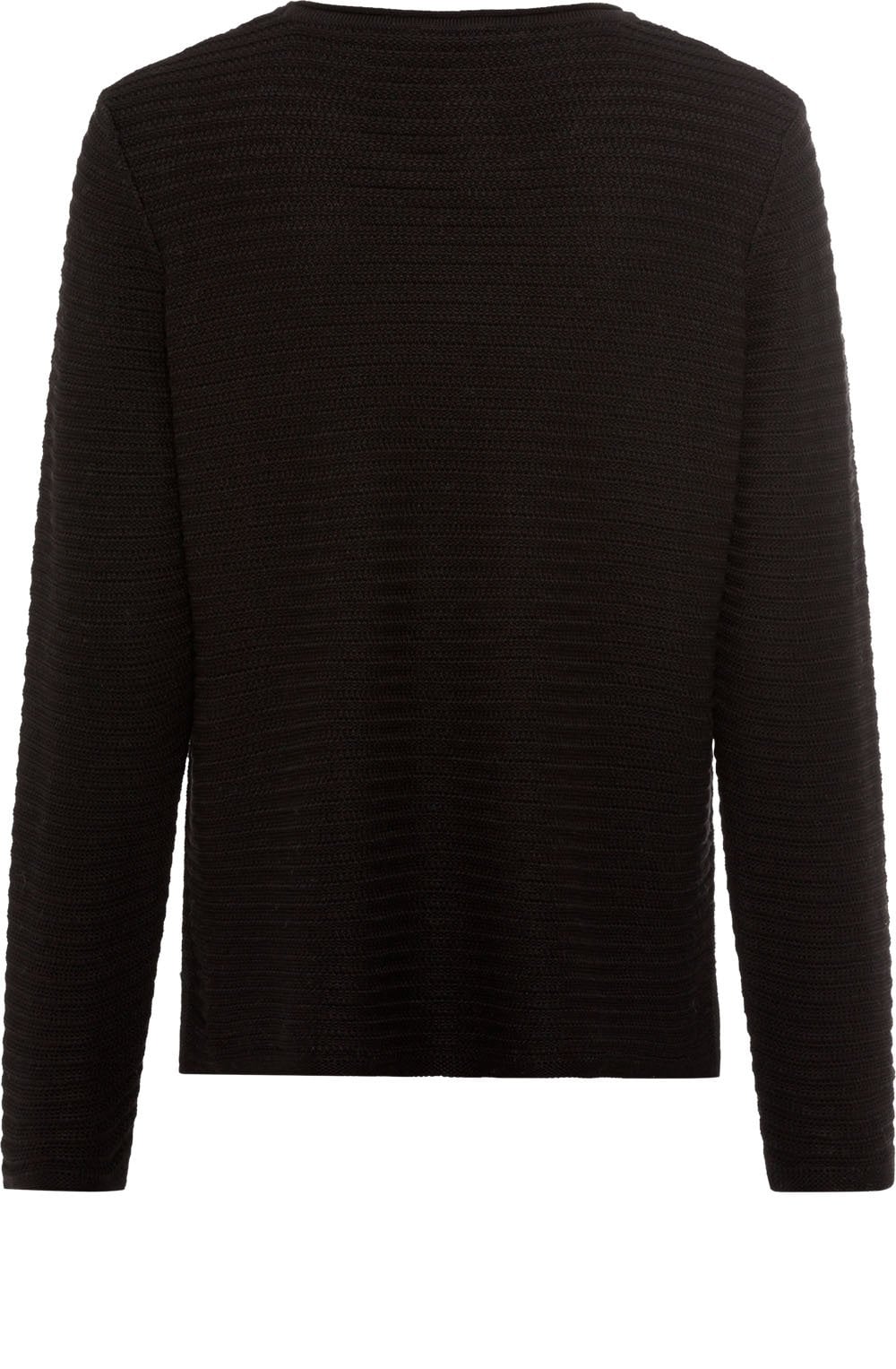 Black Horizontal Ribbed Henny Jumper