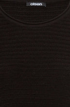 Black Horizontal Ribbed Henny Jumper