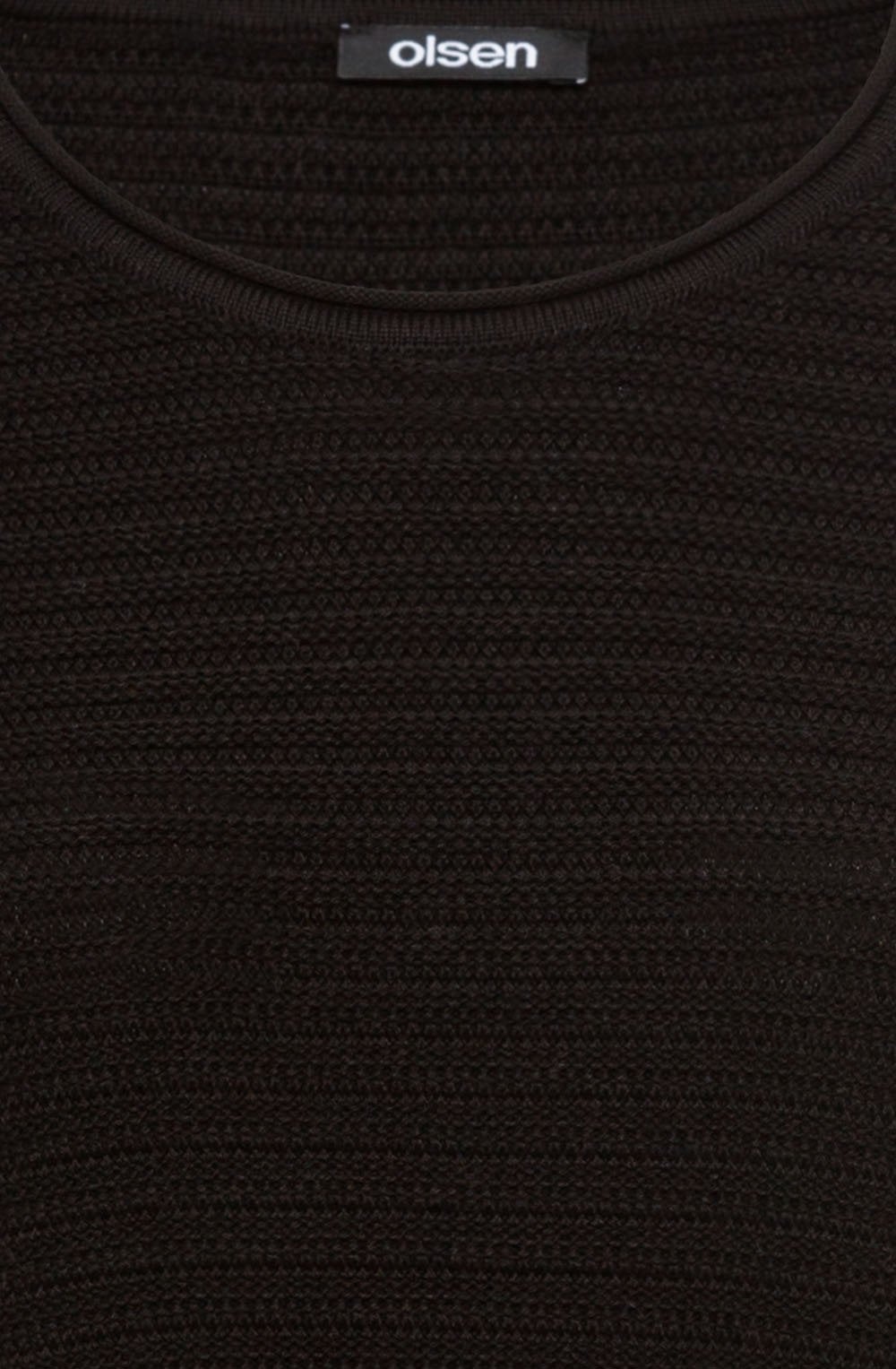 Black Horizontal Ribbed Henny Jumper
