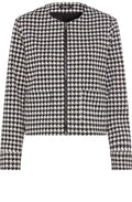 Black Houndstooth Box Jacket