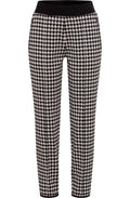 Black Houndstooth Lisa Slim Fit Trousers