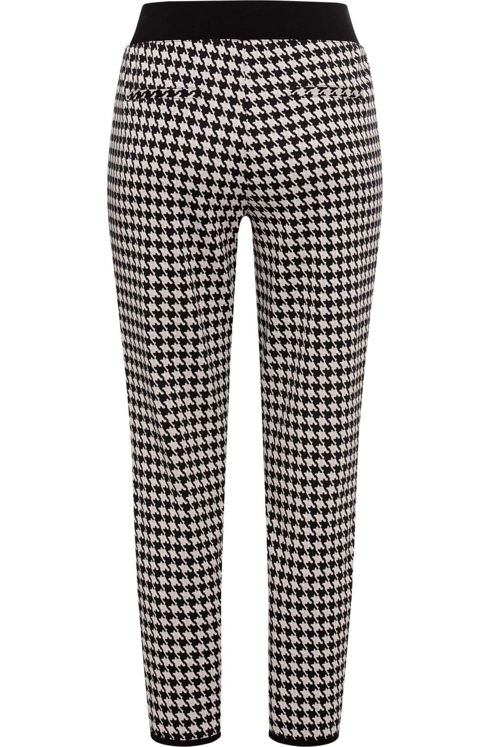 Black Houndstooth Lisa Slim Fit Trousers