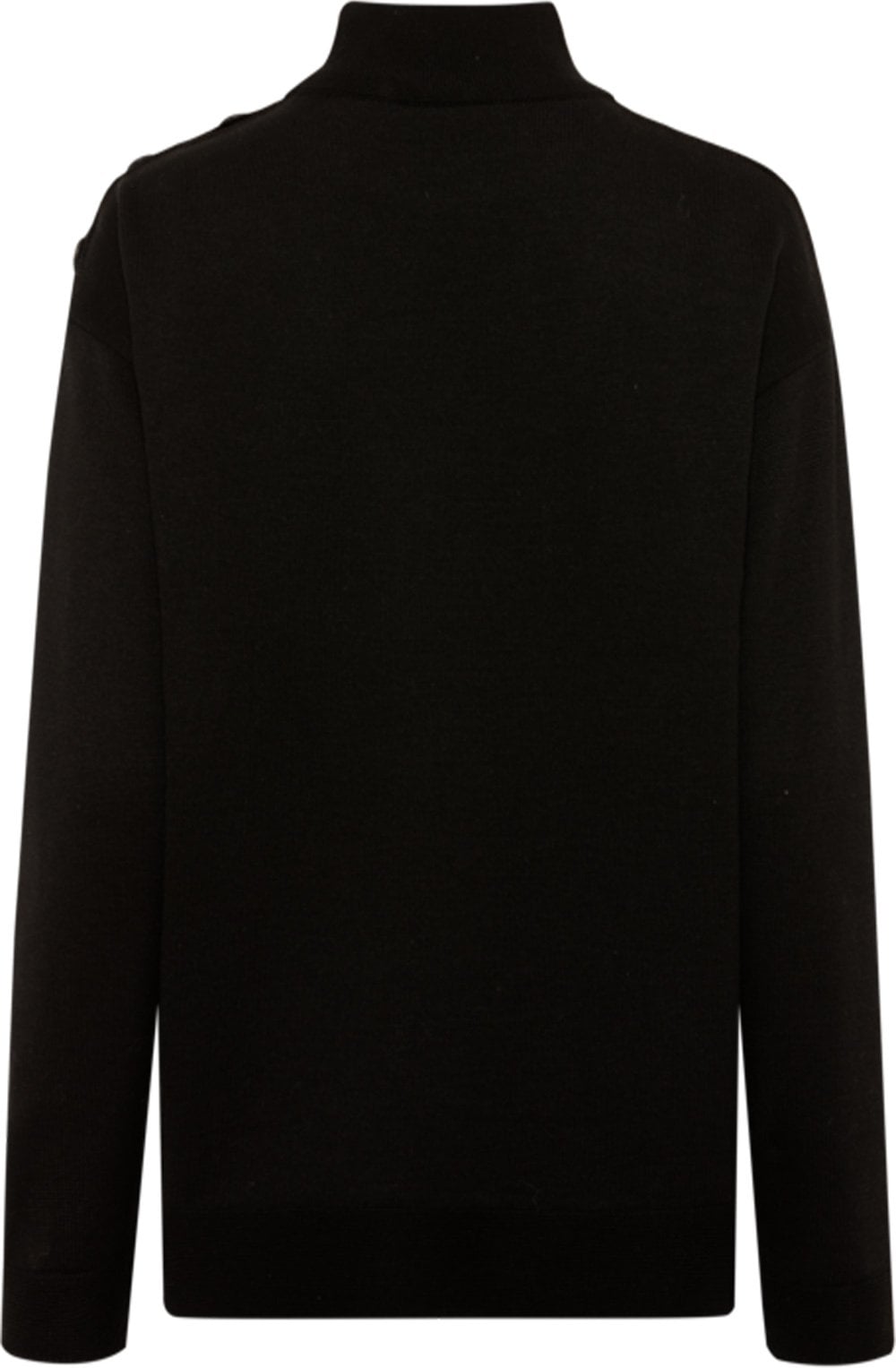Black Knit Three Button Jumper