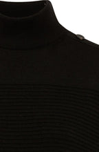 Black Knit Three Button Jumper