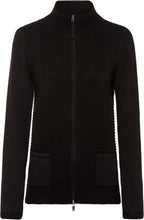 Black Knit Zip Up Cardigan