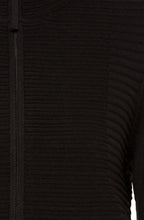 Black Knit Zip Up Cardigan