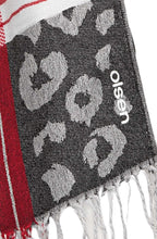 Black Leopard and Flannel Print Scarf