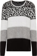 Black Leopard Paneled Jumper