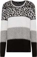 Black Leopard Paneled Jumper