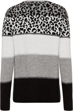 Black Leopard Paneled Jumper