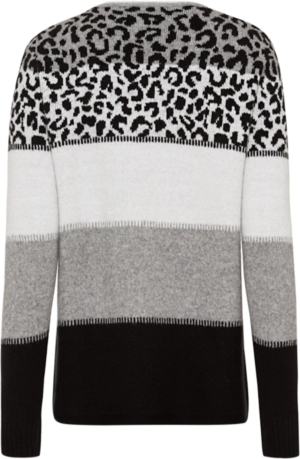 Black Leopard Paneled Jumper