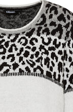 Black Leopard Paneled Jumper