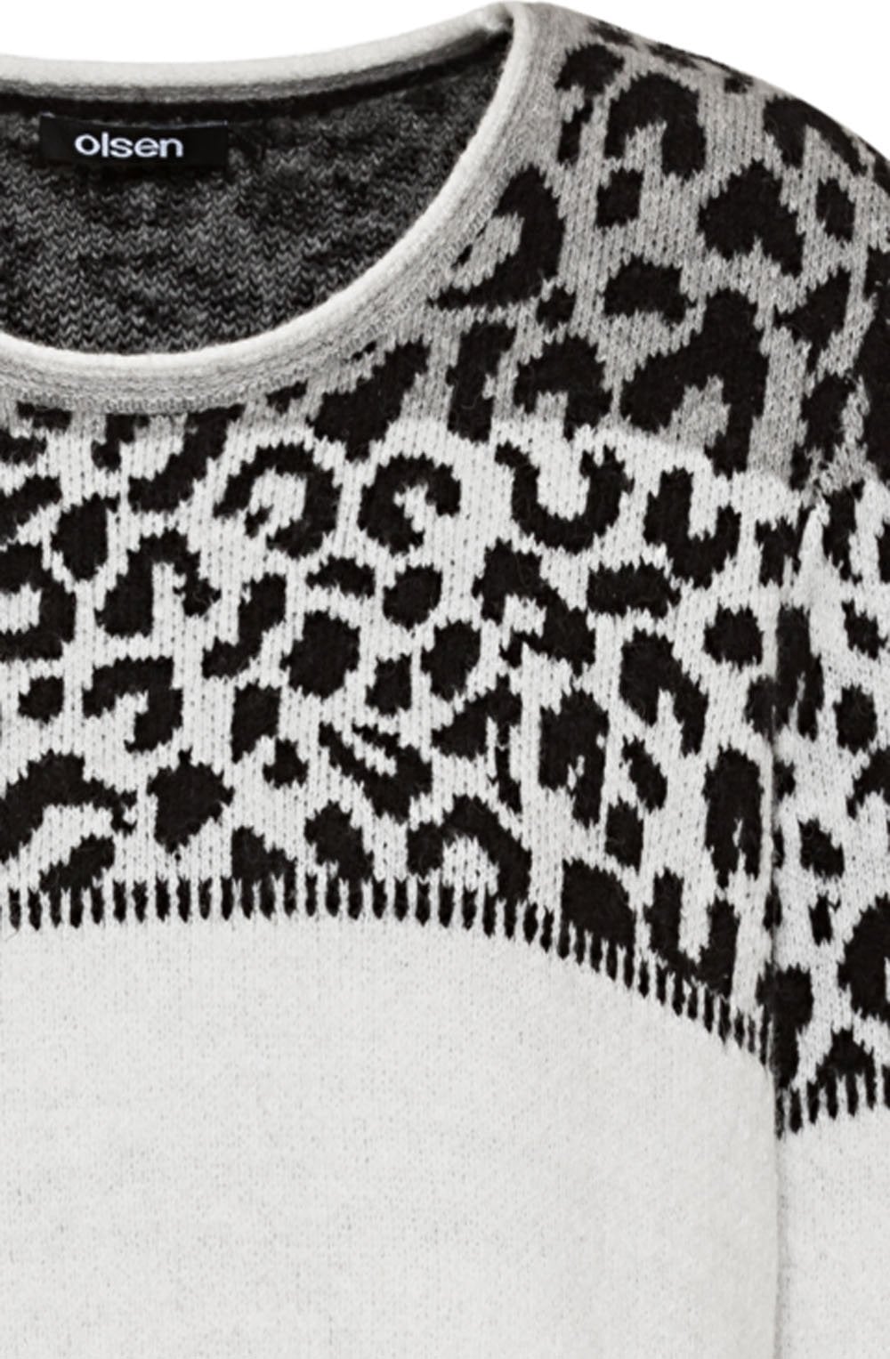 Black Leopard Paneled Jumper
