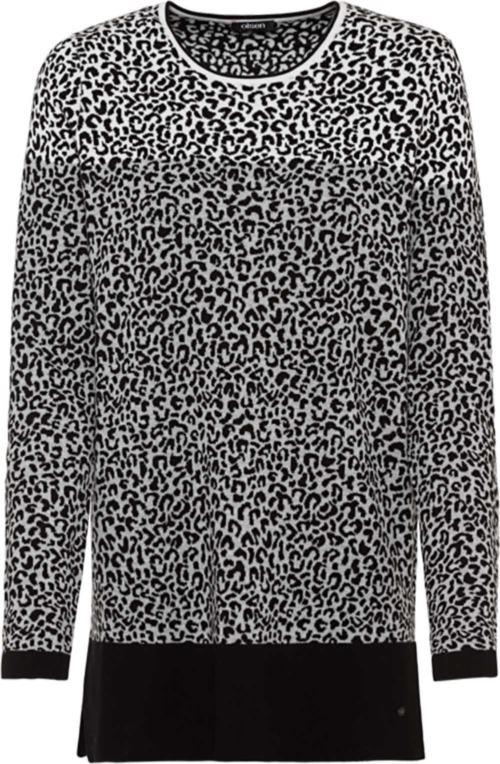 Black Leopard Print Jumper