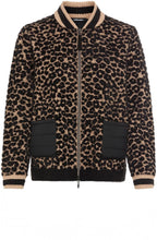 Black Leopard Textured Knit Henny Cardigan