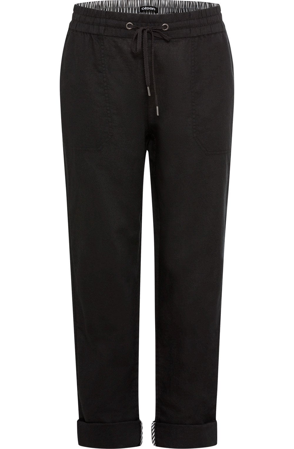 Black Linen Lisa Trousers