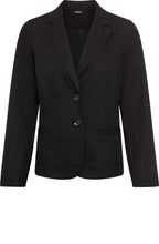 Black Linen Mix Blazer