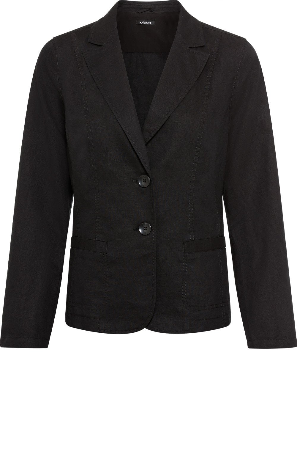 Black Linen Mix Blazer