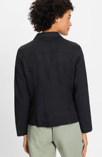 Black Linen Mix Blazer