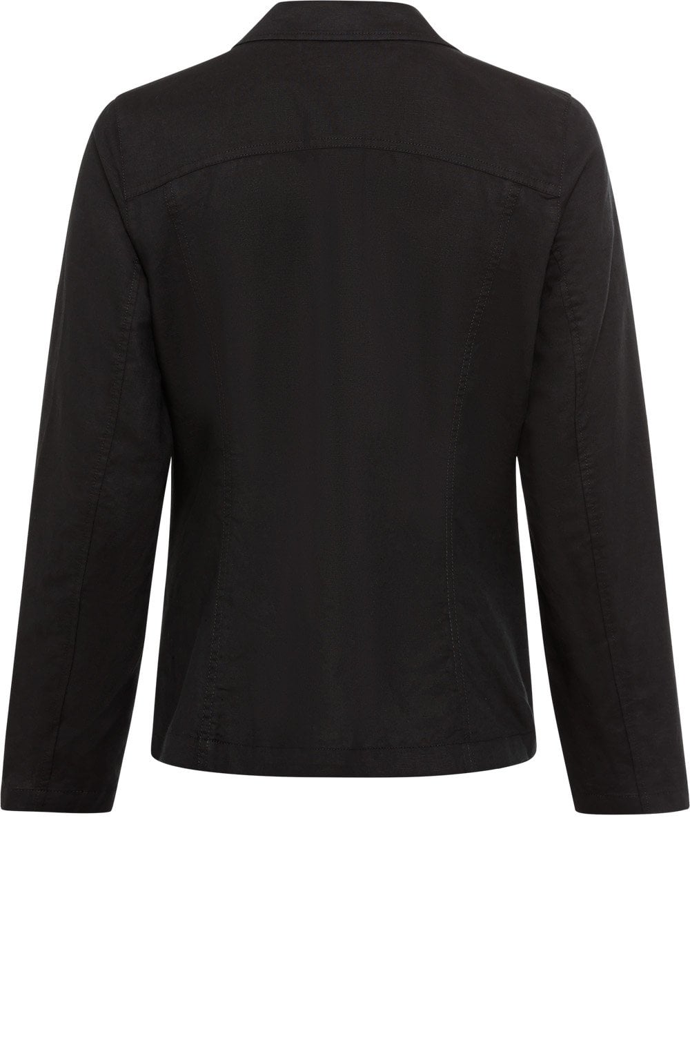 Black Linen Mix Blazer