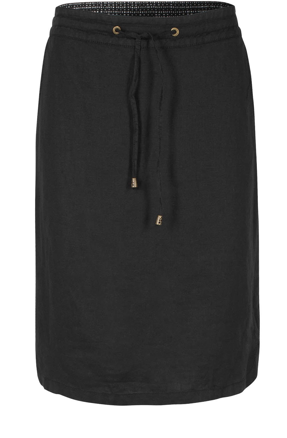 Black Linen Skirt