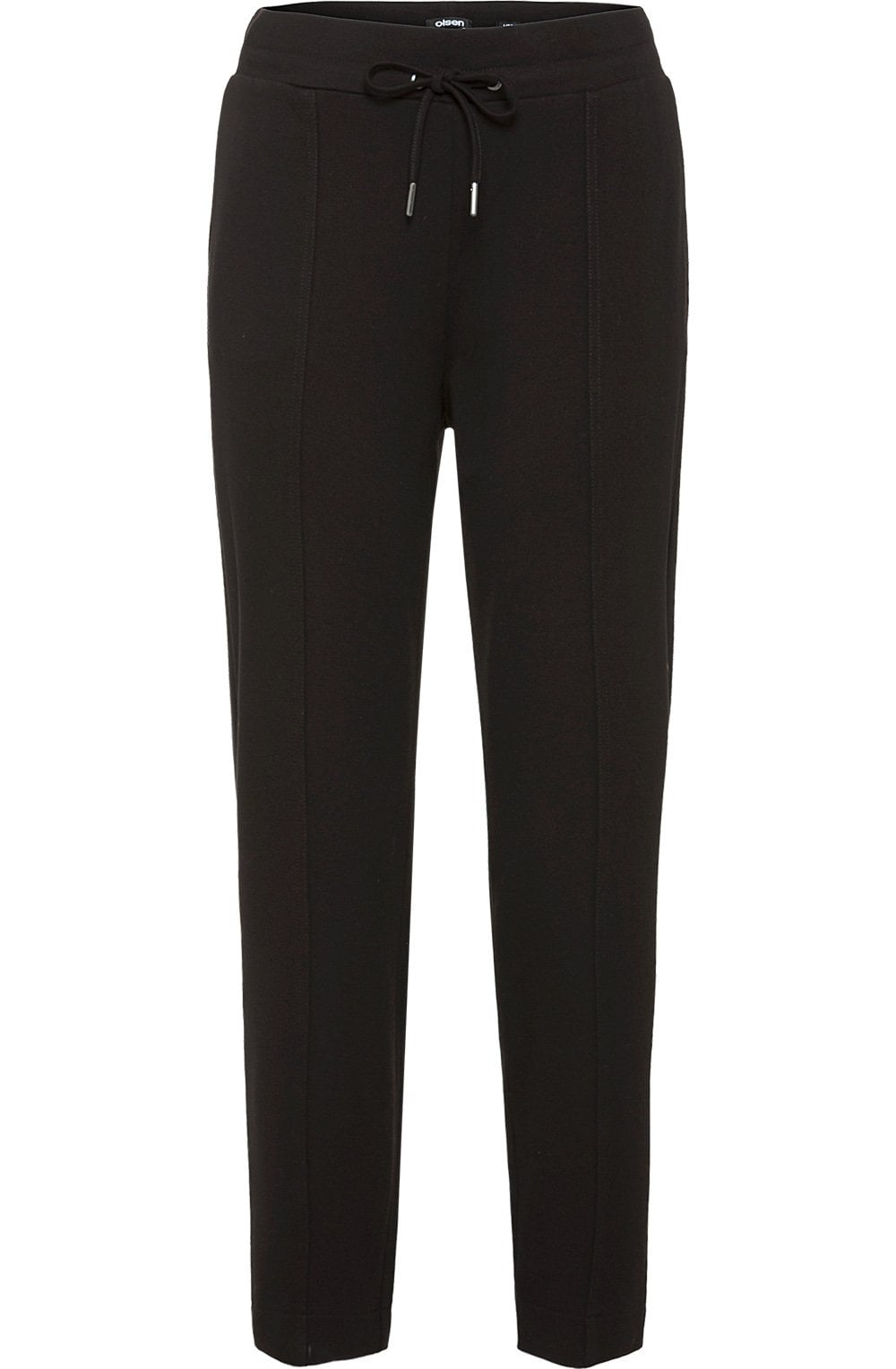 Black Lisa Straight Jersey Trousers