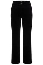 Black Lisa Straight Leg Fine Corduroy Trousers