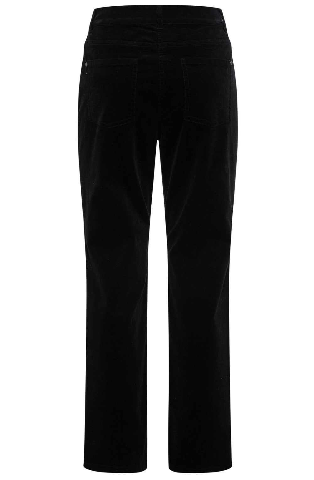 Black Lisa Straight Leg Fine Corduroy Trousers