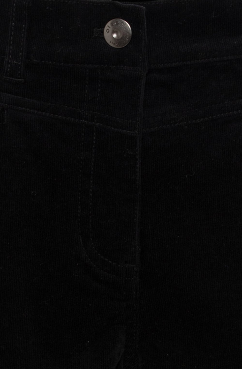 Black Lisa Straight Leg Fine Corduroy Trousers
