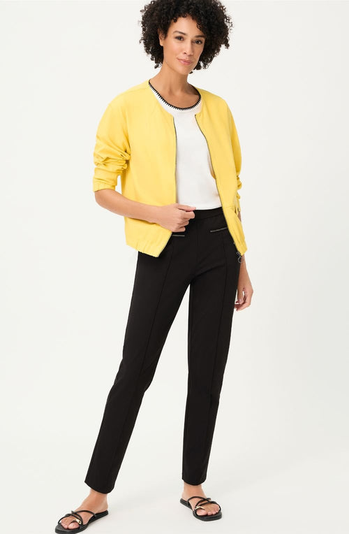 Black Mona Slim Leg Slip On Trousers